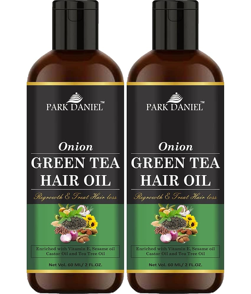 Park Daniel Onion Green Tea Oil - For Hair Regrowth 120 mL Pack of 2