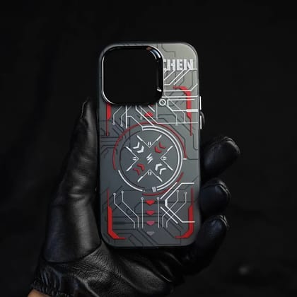 iPhone 14 Series Luxury Future Tech Punk Case-iPhone 14 Pro / Red