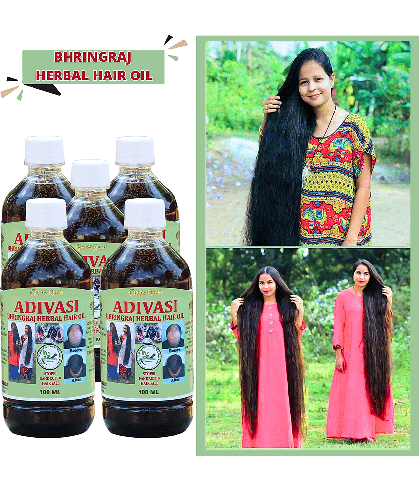 Growkesh - Anti Dandruff Bhringraj Oil 500 ml ( Pack of 5 )