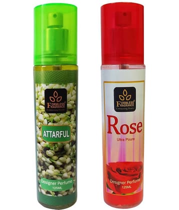 Rose 125ml perfume 1pc. and Attarful 125ml 1pc.