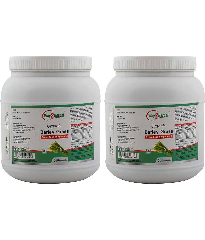 Way2Herbal Barley Grass Powder 500 gm Pack of 2