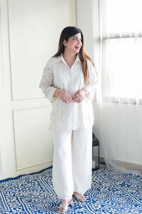 Sahiba Off White Thread Work Cordset-One size
