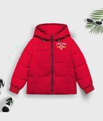 Trampoline Boys Polyester Puffer Jacket ( Red , Pack of 1 )