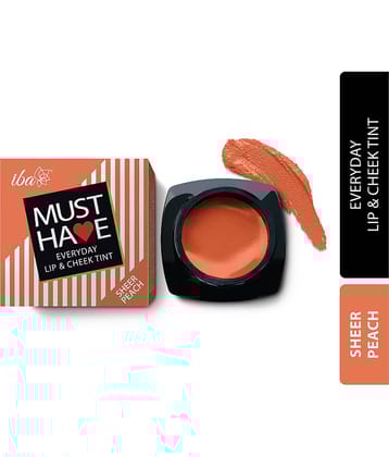 Iba Must Have Everyday Lip & Cheek Tint Sheer Peach 8g ,  Natural, Vegan & Cruelty-Free (Pack of 1)