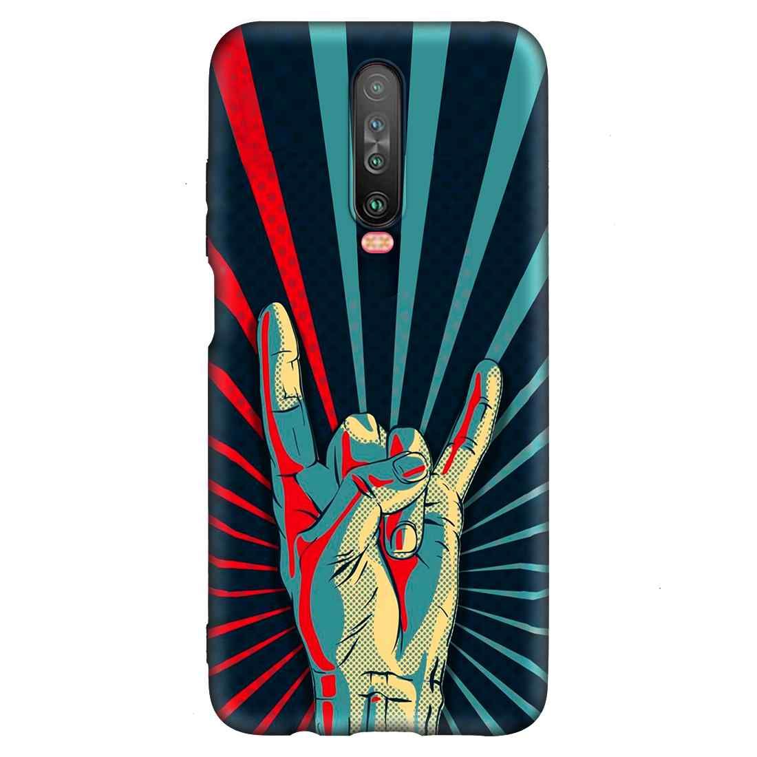Hand in Rock POCO X2 Premium Embossed Mobile cover