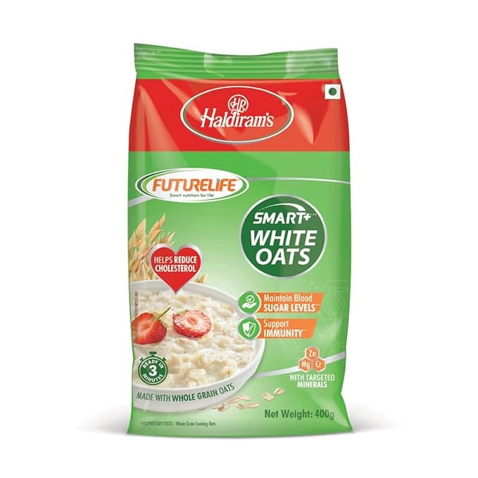 Haldiram Future Life White Oats - Maintains Blood Sugar Levels, Supports Immunity, 400 g 