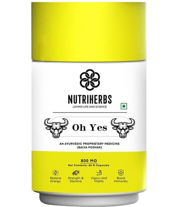 Nutriherbs Oh Yes 800mg - 60 Capsules | For Vitality, Performance & Focus