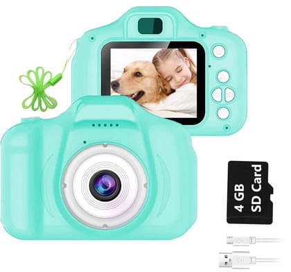 CADDLE & TOES Kids Camera for Girls Boys, 13MP 1080P HD Digital Video Camera, 4GB, Green CADDLE & TOES Kids Camera for Girls Boys, 13MP 1080P HD Digital Video Camera, 4GB, Green - Green / 4GB