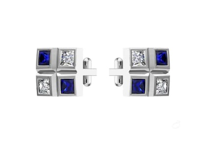 Blue Matrix Cufflinks for Him