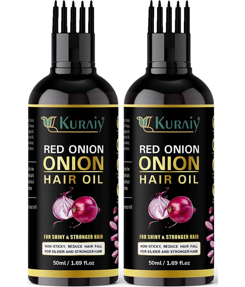 KURAIY ONION All Type of Hair Problem Herbal Anti Dandruff Hair Oil 50 ML Hair Oil PACK OF 2