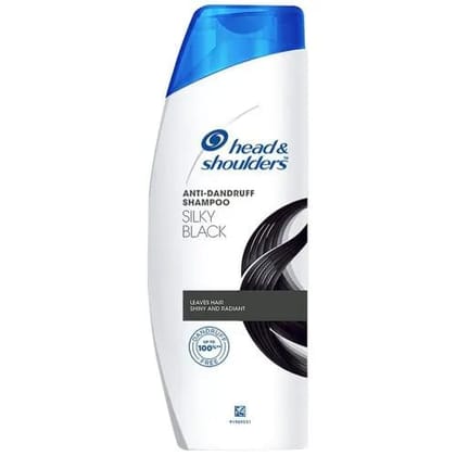 Head & Shoulders Silky Black Anti-Dandruff Shampoo - Leaves Hair Shiny & Radiant, Upto 100% Dandruff Free, 180 Ml