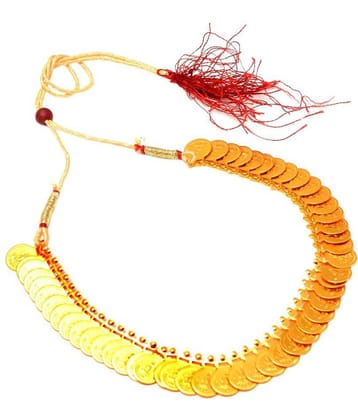 Jewar Mandi - Gold Brass Necklace ( Pack of 1 )