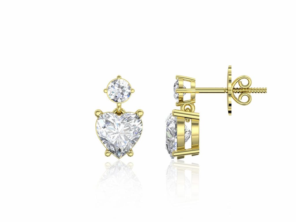 Illuminating Heart Drop Solitaire Earrings