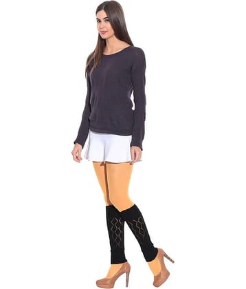 Bizarro Delightful Black Woollen Leg Warmer For Women