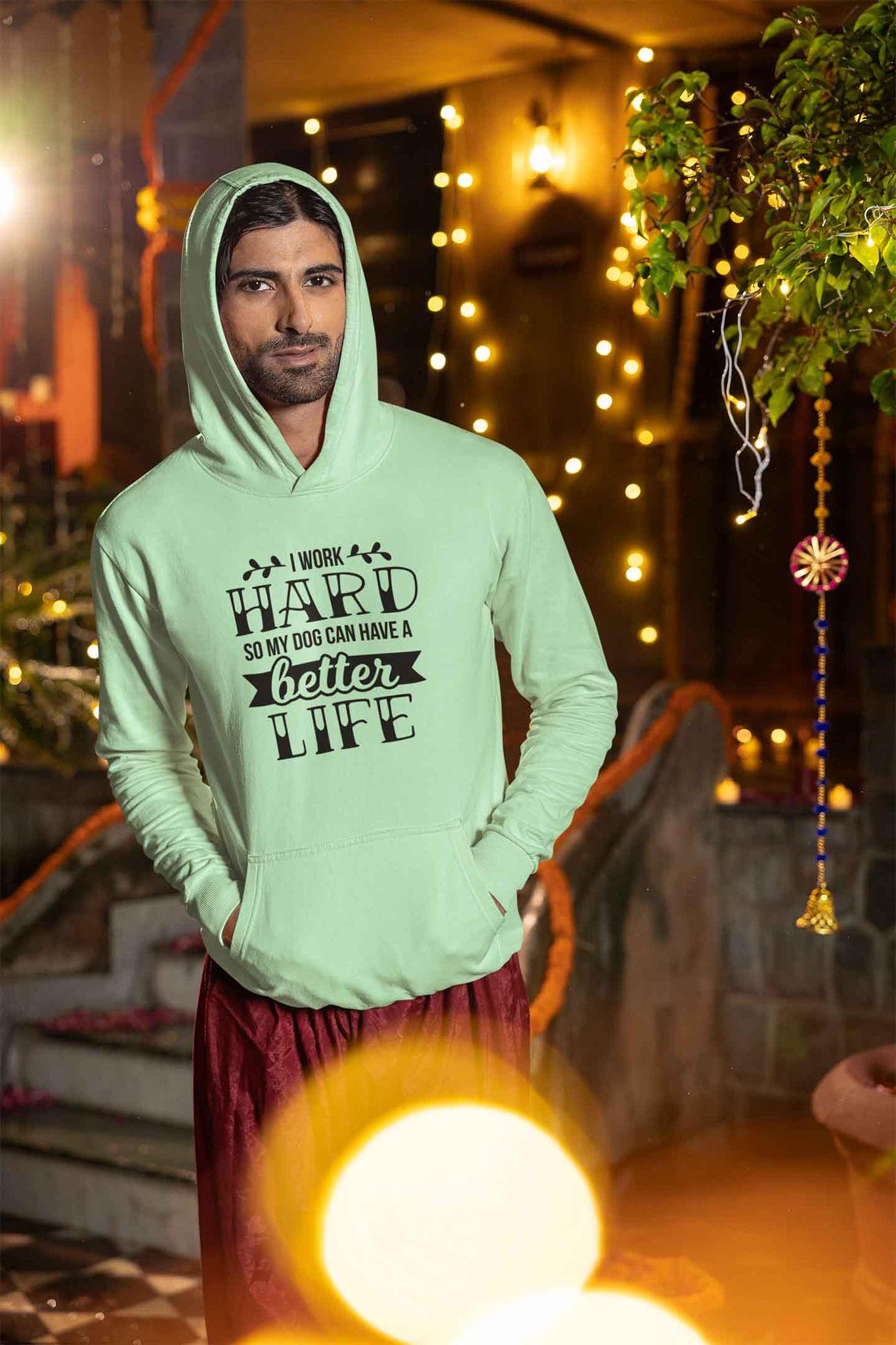 Hoodie (Men) - Hardworking Pawrent (7 Colours)