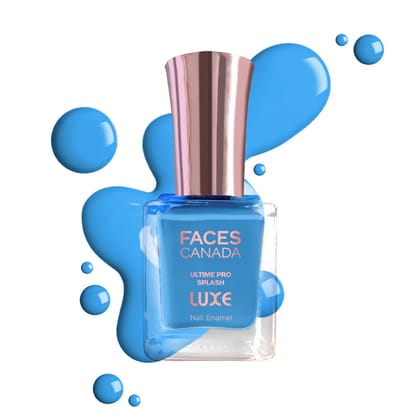 FACESCANADA Ultime Pro Splash Luxe Nail Enamel - Lapis (L22), 12ml | Glossy Finish | Quick Drying | Long Lasting | High Shine | Chip Defiant | Even-Finish | Vegan | Non-Toxic | Ethanol-Free FACESCANADA Ultime Pro Splash Luxe Nail Enamel - Lapis (L22), 12