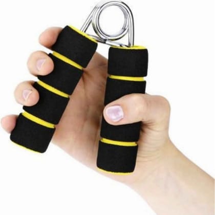 Qawvler Hand Gripper Strengthener Wrist, Finger & Forearm Exerciser Foam Comfortable Grip Free Size Multicolor (Pack of 1)