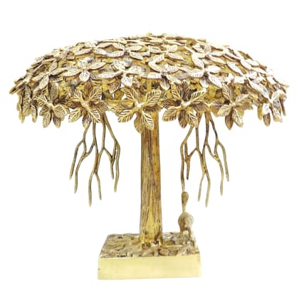 Brass Bargad Tree Showpiece | Vastu Nature Decor, Height : 15.5 Inch (BSMAS1880 D)