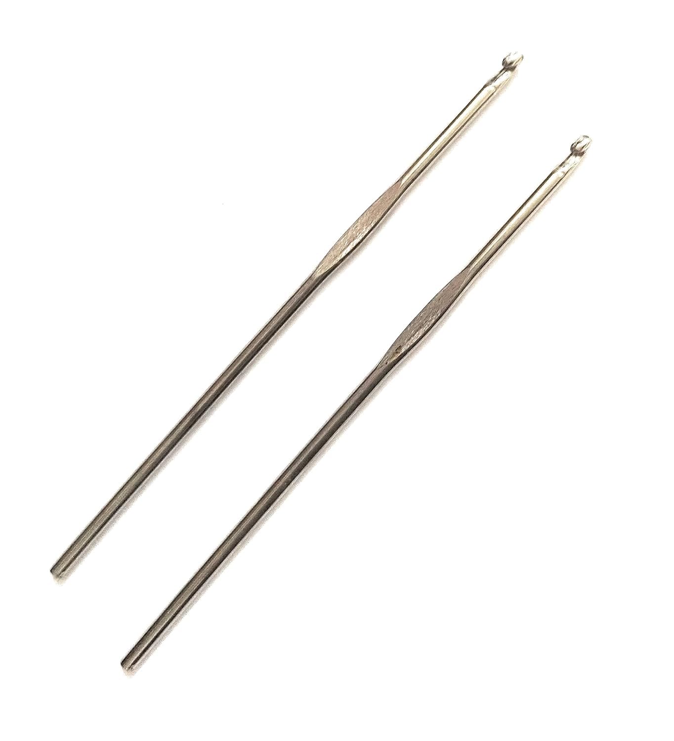 Nawani Stainless Steel Crochet Hooks (kiroshiya)(Pack of 2) (13CM Long) (No. 10)