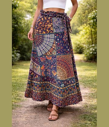 Frion Kandy Multi Color Cotton Women's Wrap Skirt ( Pack of 1 )