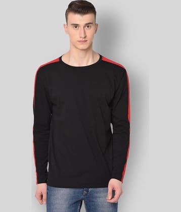 Glito Pack of 1 Cotton Blend Regular Fit Men's T-Shirt ( Black )