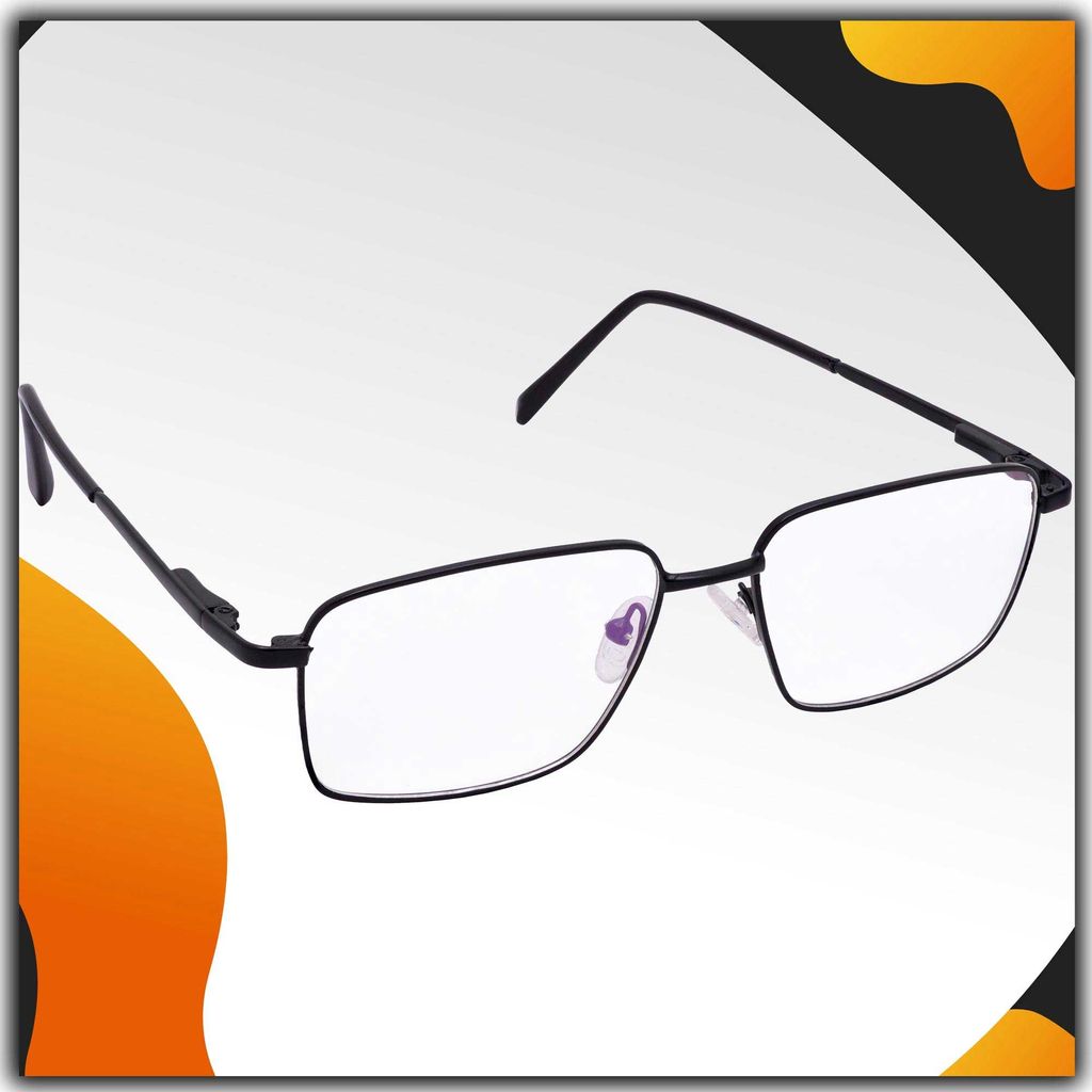 Hrinkar Metal Full Rim Rectangle Spectacles Frames for Men & Women - HFRM19017