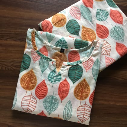 Cord Set -  Petals - Sea Green-42 - XL