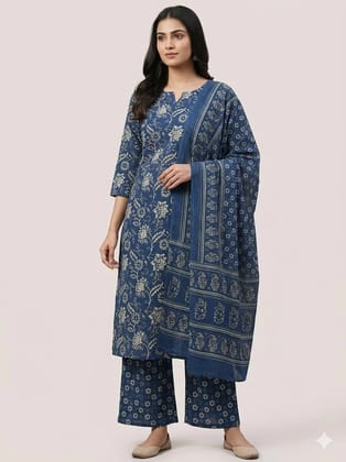 Stitched Cotton Sets Elegant Hand Block Printed Cotton Kurti Sets perfect for daily wear and festive occasions!Comfort fit | Soft breathable fabric | Beautiful hand block prints...
