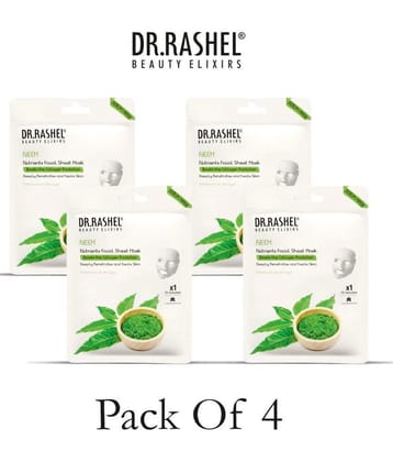 DR.RASHEL Neem Sheet Mask for Deep Hydration | Suits All Skin Types (20 gm) | Pack of 4