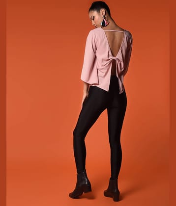 Chimpaaanzee Women's Polyester Regular Top ( Pink )