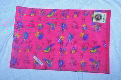 Elegant Pink and Blue Designer Saree