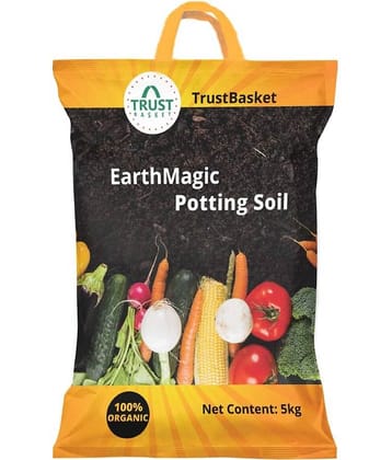 TrustBasket Enriched organic Earth Magic Potting Soil Fertilizer for Plants, 5 Kg