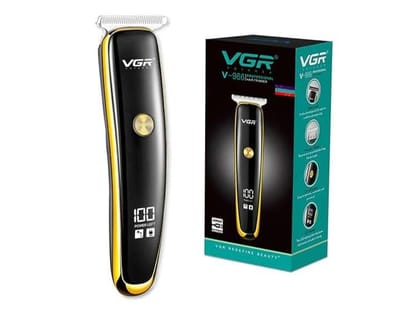 VGR V-966 with Smart LED display Trimmer 120 min Runtime 3 Length Settings (Gold)