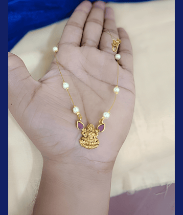 ROFARWORD Gold Brass Necklace Set ( Pack of 1 )