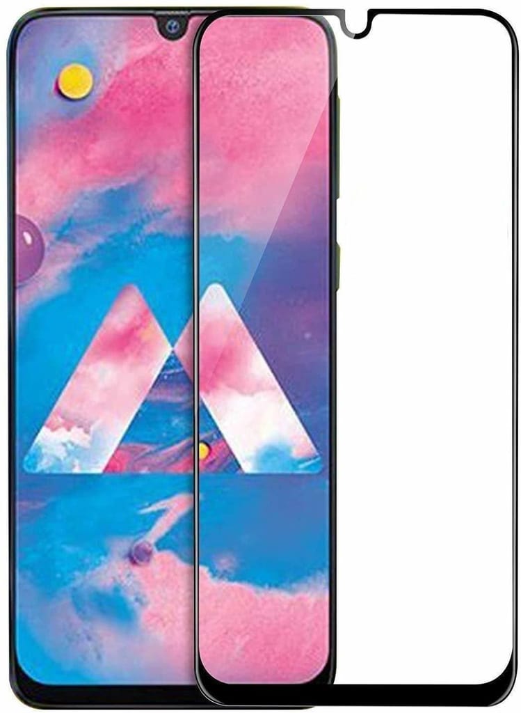 PLUGTECH Advanced Tempered Glass With Anti-Explosion 9H Hardness Edge-To-Edge Coverage Screen Guard for SAMSUNG A50S