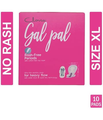 Clovia Gal Pal 10 Sanitary Pads - XL for Heavy Flow - 280 mm