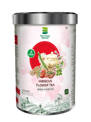 The Three Tattvas Hibiscus Flower Tea 50gms The Three Tattvas Hibiscus Flower Tea 50gms