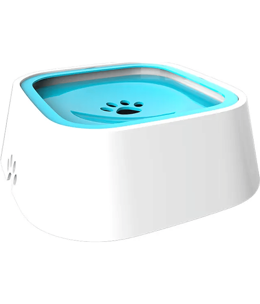 GNS PETS+ - Plastic Dog Food White Bowl 1.5 L