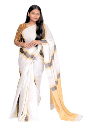 Tisser Handwoven zari Tissue Saree
