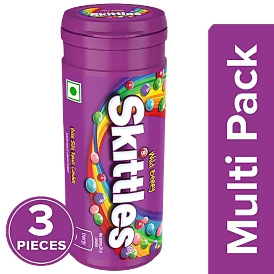 Skittles Wild Berry Bite Size Fruit Candies, 3x27.3 g (Multipack) - 37 mL - 37 mL - One Multipack
