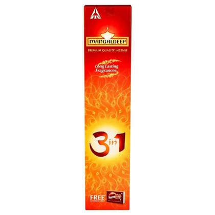 Mangaldeep 3 In1 Premium Incense Stick with Free Match Box 14 g