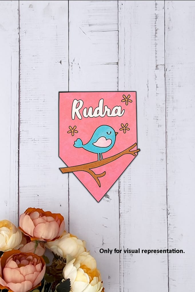 Dbeautify's MDF Name Plate with Bird Design – DIY