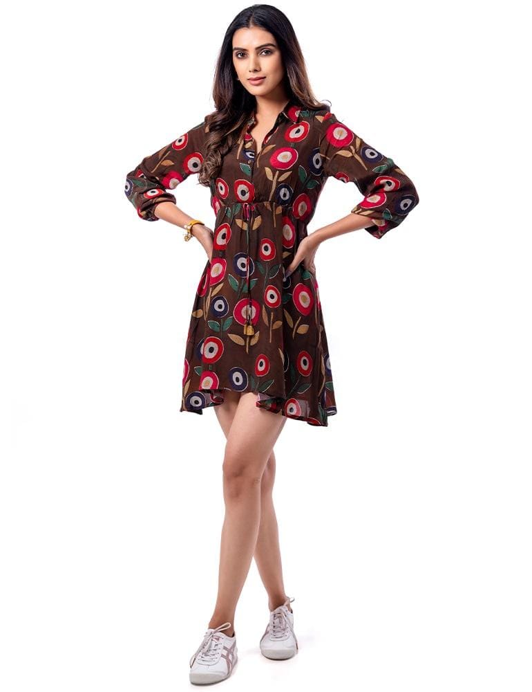 Floral Affair Skater Dress-XS