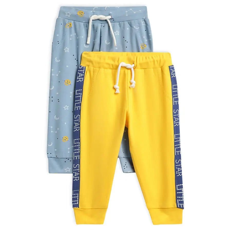 Baby Boy Planet Print Pyjama (Pack of 2)-18-24 M / Yellow
