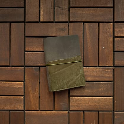 RS // Safari Brown w/ Cactus Green Pocket Journal Cover - A6