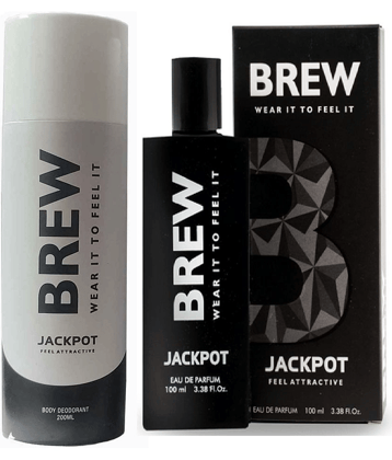 Brew - JACKPOT DEODORANT AND PERFUME Eau De Parfum (EDP) For Unisex 300ML ( Pack of 2 )