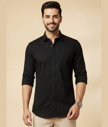 color bucket 100% Cotton Regular Fit Solids Full Sleeves Men's Casual Shirt - Black ( Pack of 1 )