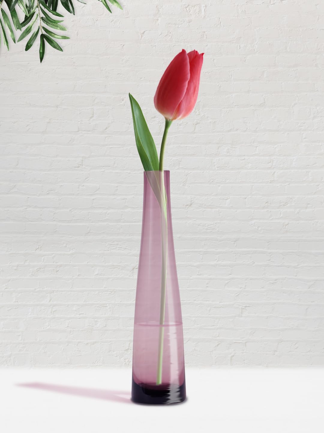 NATURALLYOURS GLASSWARES Elegant VASE - (Height 18.5 CM)