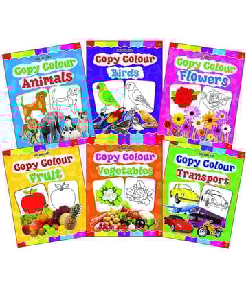Copy Colour Book - 1 to 6 (Pack) - Drawing, Painting & Colouring