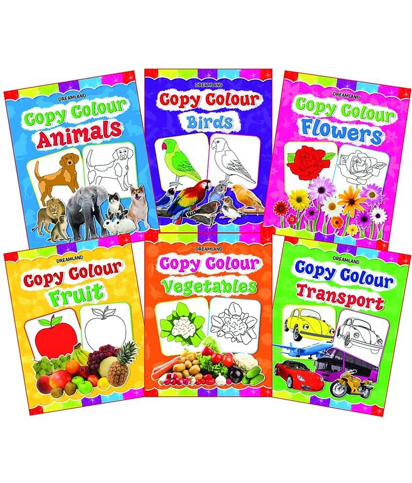 Copy Colour Book - 1 to 6 (Pack) - Drawing, Painting & Colouring